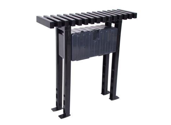 Ławka cmentarna 80 cm czarna