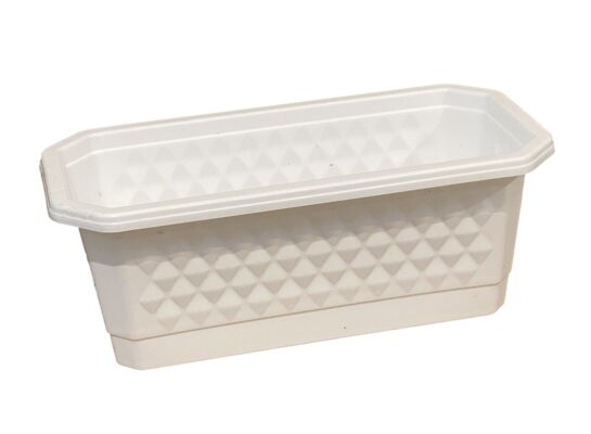 Skrzynika balkonowa Diamante 75 cm biała