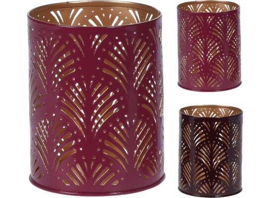 Świecznik tealight 8 x h10 cm metalowy