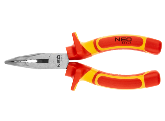 Szczypce wydłużone wygięte 160 mm 1000V CrV polerowane NEO