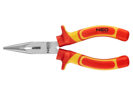 Szczypce wydłużone proste 160 mm 1000V CrV polerowane NEO