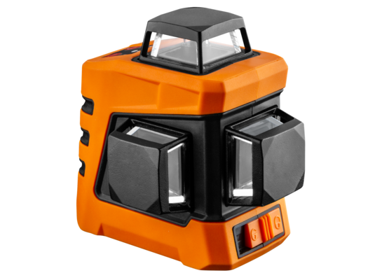 Laser płaszczyznowy 15 m 3D czerwony 360° w trzech płaszczyznach z etui i uchwytem magnetycznym NEO