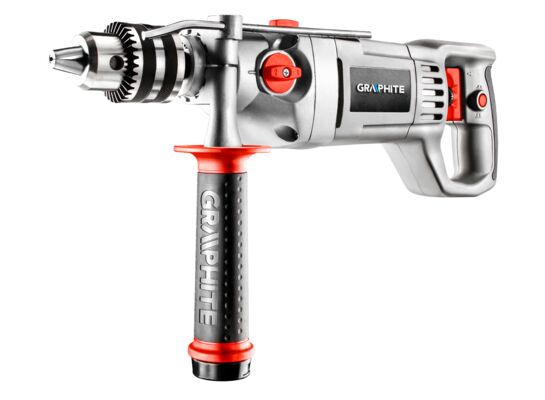 Wiertarka udarowa 1050 W, uchwyt kluczykowy 16 mm, obroty I: 0 - 900 min, II: 0-2500 min GRAPHITE