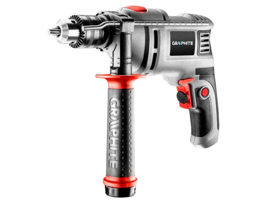 Wiertarka udarowa 550 W, uchwyt kluczykowy 13 mm, obroty 0 - 3000 min, walizka GRAPHITE