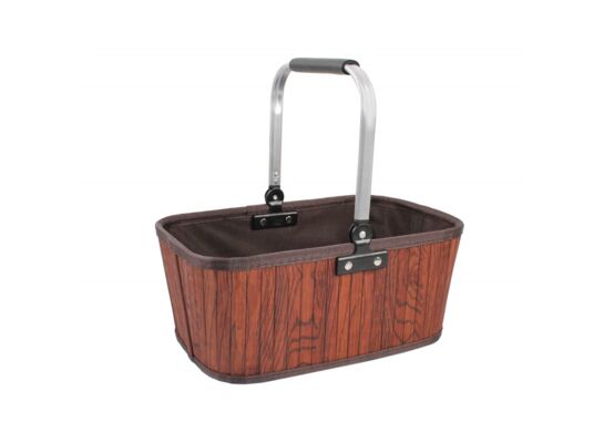 Kosz zakupowy bambusowy brązowy 37 x 24 x 39 cm