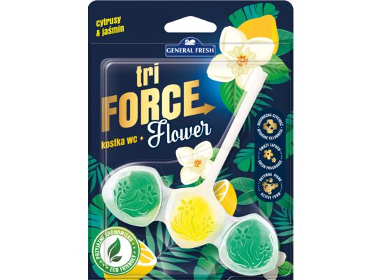 Kostka do WC TRI FORCE FLOWER 45 g cytrusy i jaśmin