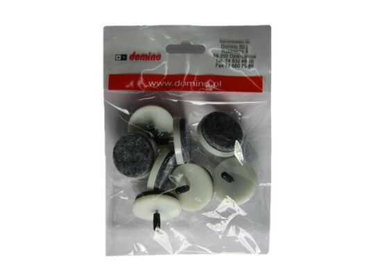 Ślizgacz ze szpilką filcowy biały Ø30