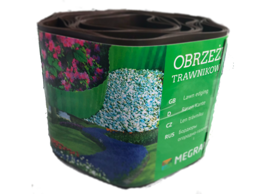 Obrzeże brązowe faliste 10 cm x 9m