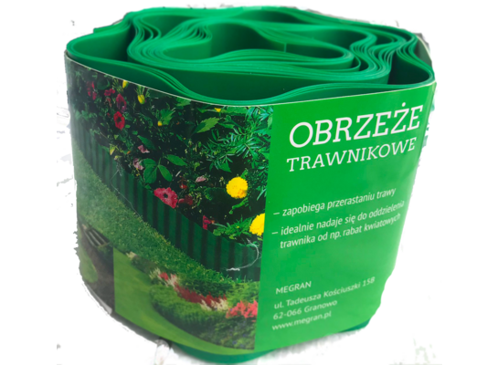 Obrzeże zielone faliste 10 cm x 9 m
