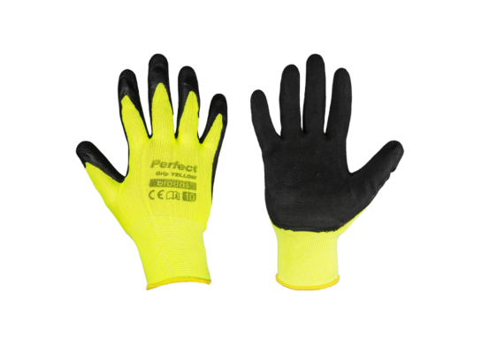Rękawice ochronne PERFECT GRIP YELLOW lateks, rozmiar 8