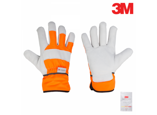 Rękawice ochronne AVERT ze skóry bydlęcej z podszewką 3M THINSULATE, rozmiar 9,5