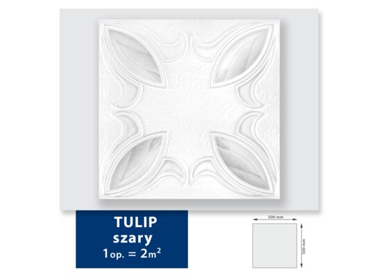 Kaseton TULIP szary 50 x 50 cm