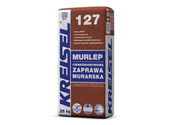 Zaprawa murarska do betonu komórkowego MURLEP 127 M10 25 kg