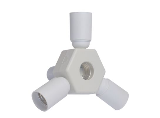 Rozgałęźnik adapter z gniazda E27 NA 3xE27 oprawki pion ELEKTRO