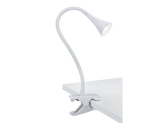 Lampka biurkowa LED Happy z klipsem biała Nilsen