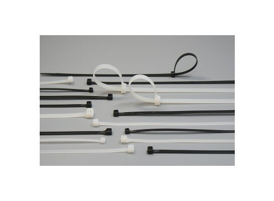 Opaska zaciskowa 4,8 x 280 biała 100 szt. ELEKTRO