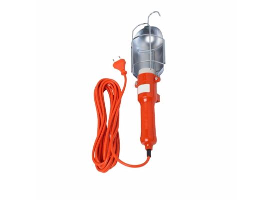 Lampa warsztatowa E27x1 z kablem 5 m hak włącznik ELEKTRO