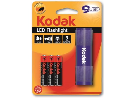 Latarka 9-LED + 3 Bateria AAA niebieska KODAK