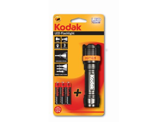 Latarka LED Focus 120 Flashlight + 3 Bateria AAA KODAK