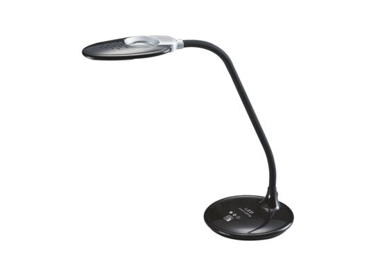 Lampka biurkowa LED Lupo z lupą czarna Nilsen
