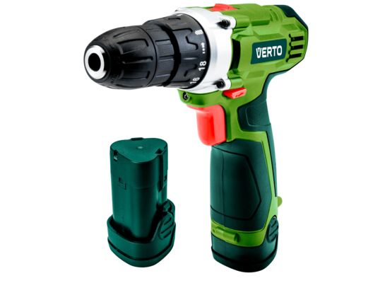 Wiertarko - wkrętarka akumulatorowa 2 x 10,8 V, Li-Ion / 1,3 Ah VERTO