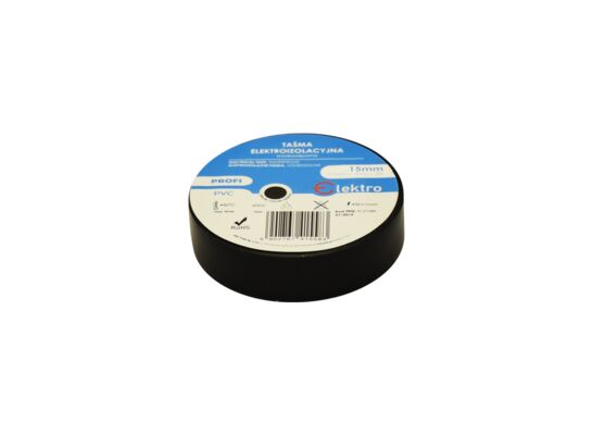 Taśma izolacyjna wodoodporna 0,13 mm x 15 mm x 10 m czarna ELEKTRO