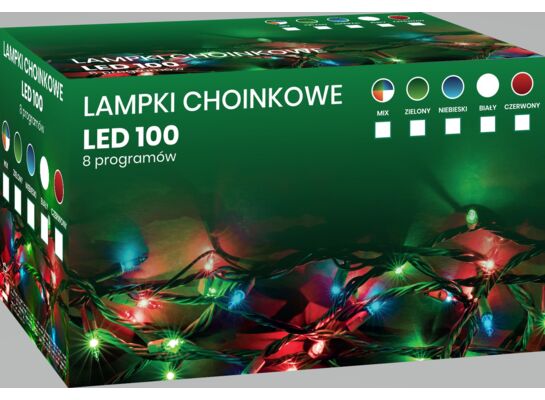 Lampki choinkowe LED 100 zielone INQ