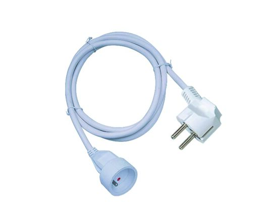 Przedłużacz 1 gniazdo 5 m z uziemieniem biały ELEKTRO