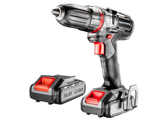 Wiertarko - wkrętarka akumulatorowa 2 x 14,4 V, Li-Ion / 2,0 Ah, walizka GRAPHITE