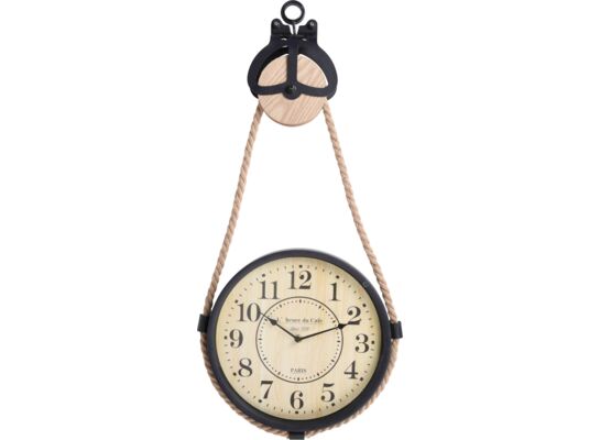 Zegar wiszący z liną 73 x 33 x 4 cm zasilany bateryjnie