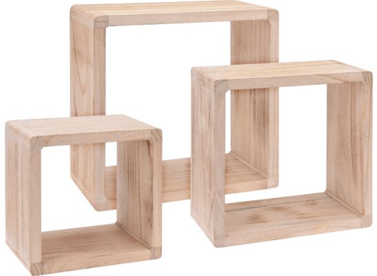 Półki ścienne drewniane 3 sztuki 0,25 cm