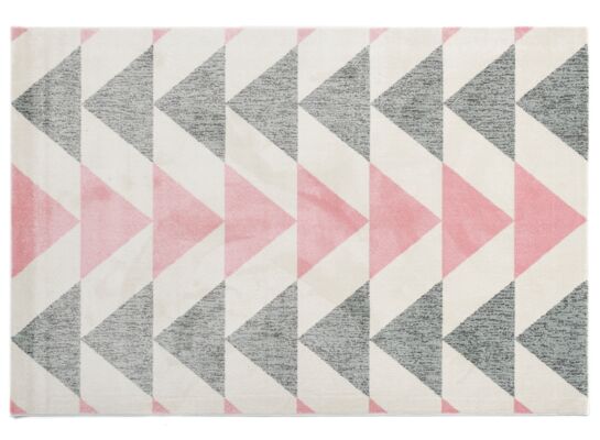 Dywan Sanford 60 x 100 cm trójkaty szaro-różowe 924/QH5 P