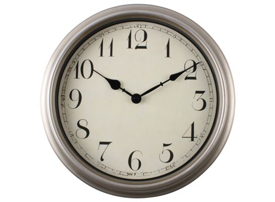 Zegar ścienny RAFFLES srebrny 34,5 cm