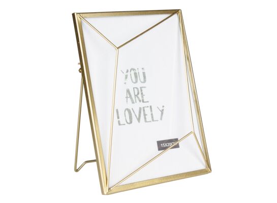 Ramka na zdjęcia DIRO 15 x 20 cm metal złota