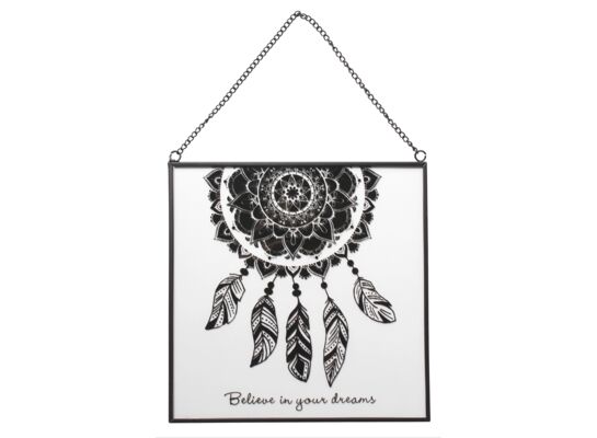 Obraz szklany INDI 24 x 24 cm czarna