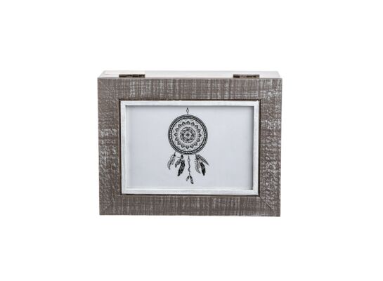 Puzderko drewniane z ramką na zdjęcie DREAM 17 x 13 x 6 cm