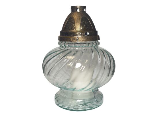 Znicz szklany 200 g W-7 tęczowy