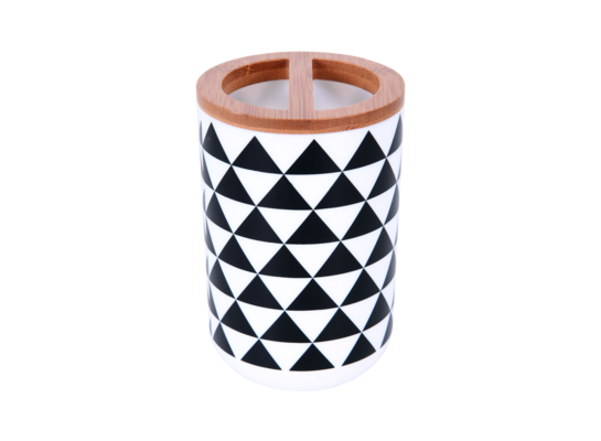 Pojemnik na szczoteczki Snow Concept czarno-biały