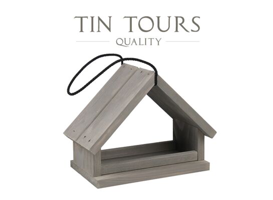 Karmnik drewniany 26 x 16 x 19,5 cm TD411.SZ szary