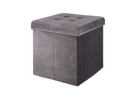 Puf składany Velvet szary