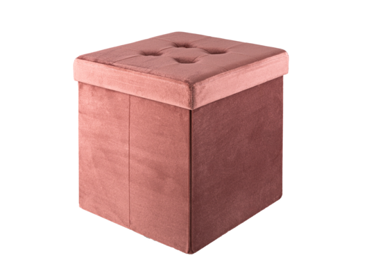 Puf składany Velvet różowy