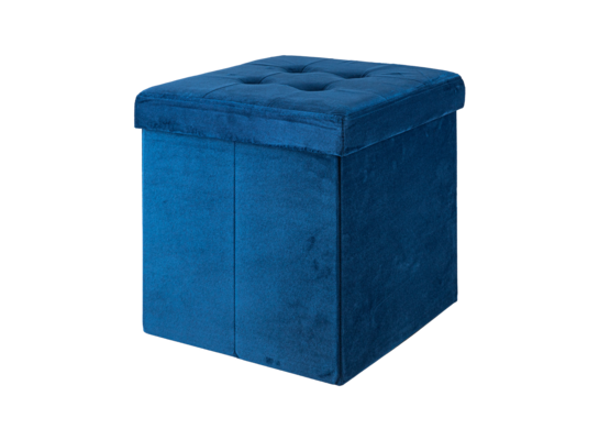 Puf składany Velvet granatowy