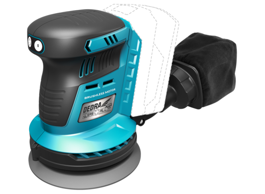 Szlifierka mimośrodowa 18 V 125 mm bezszczotkowa DEDRA SAS+ALL
