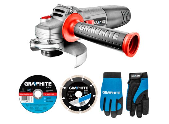 Szlifierka kątowa 720 W, tarcza 125 x 22,2 mm, obroty 11000 / min GRAPHITE