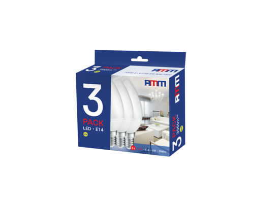 Żarówki LED AMM-E14-C30-5W-WW-TRIO 3 szt.