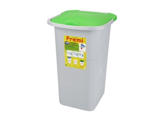 Kosz do segregacji odpadów, pojedynczy, 24 lt zielony