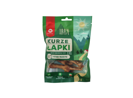 Przysmak dla psa kurze łapki naturalne 5 sztuk 75 g Maced