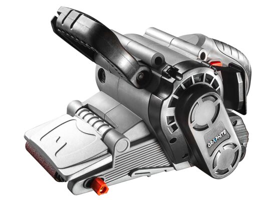 Szlifierka taśmowa 800 W, pas bezkońcowy 75 x 457 mm, walizka GRAPHITE