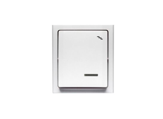 Łącznik schodowy BRAVO z podświetleniem biały n/t IP54