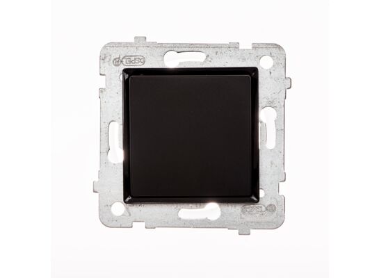 Łącznik jednobiegunowy pojedynczy ROSA bez ramki czarny mat